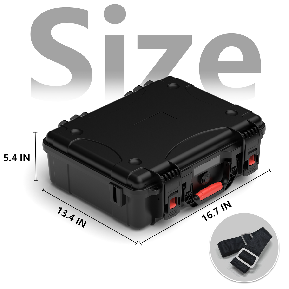 Starlink Mini Waterproof Hard Case with Precision Foam, Shoulder Strap for Travel & Camping
