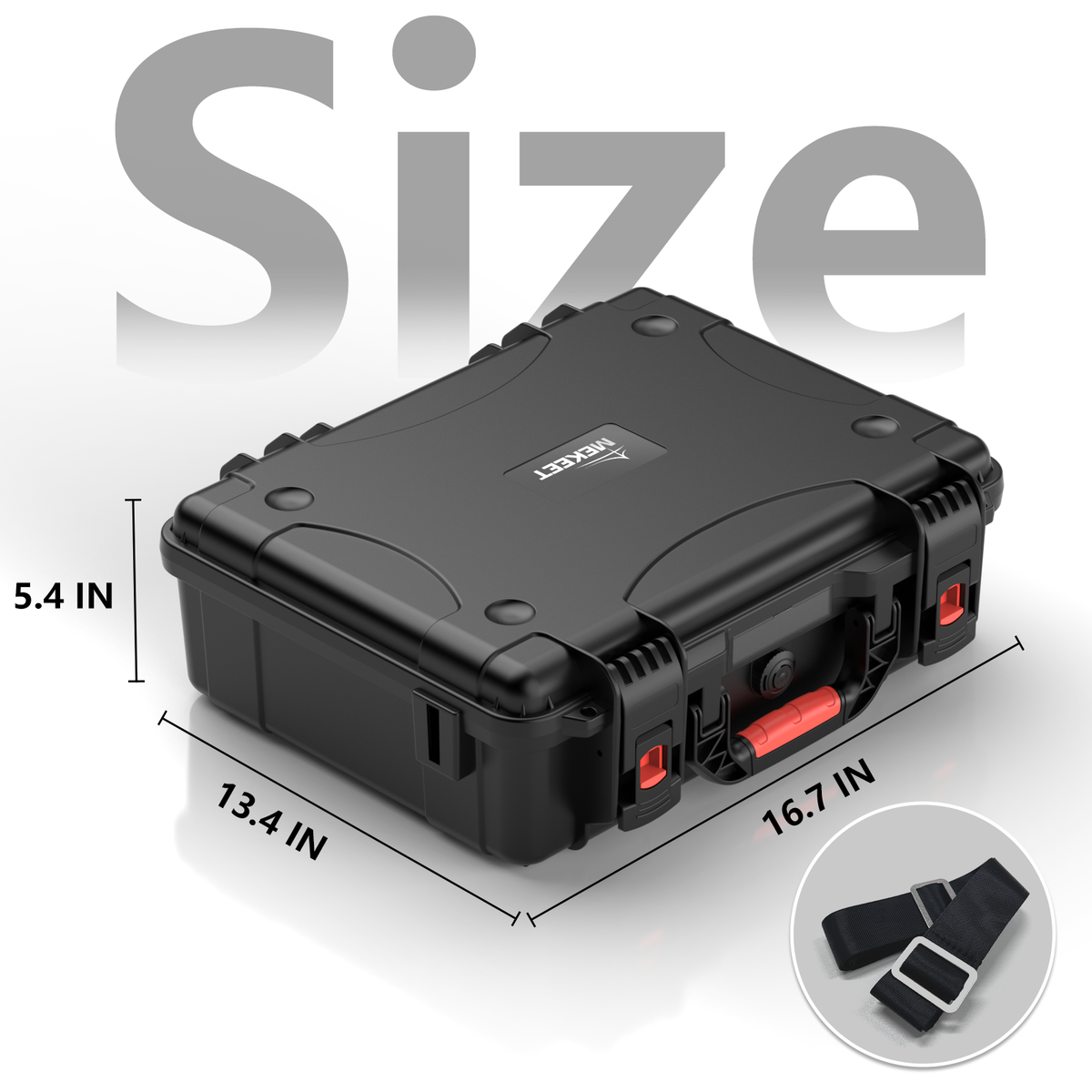 Starlink Mini Waterproof Hard Case with Precision Foam, Shoulder Strap for Travel & Camping