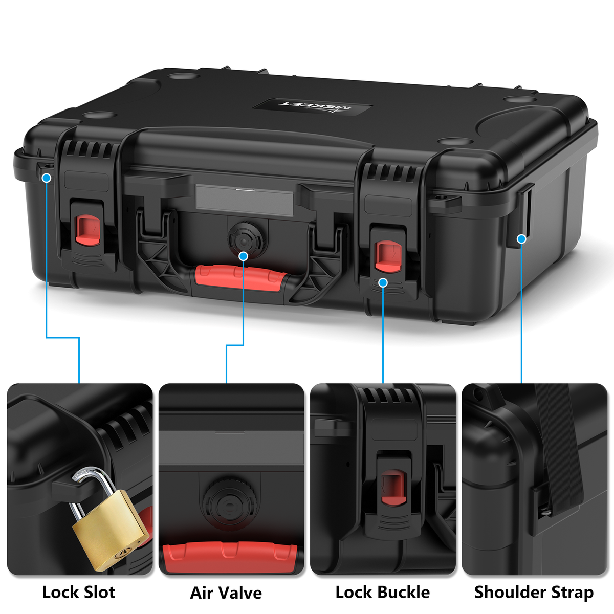 Starlink Mini Waterproof Hard Case with Precision Foam, Shoulder Strap for Travel & Camping