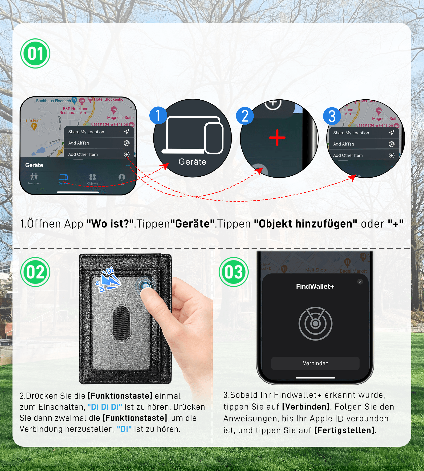 Findwallet™Card Holder mit Smart Tracker (Schwarz)
