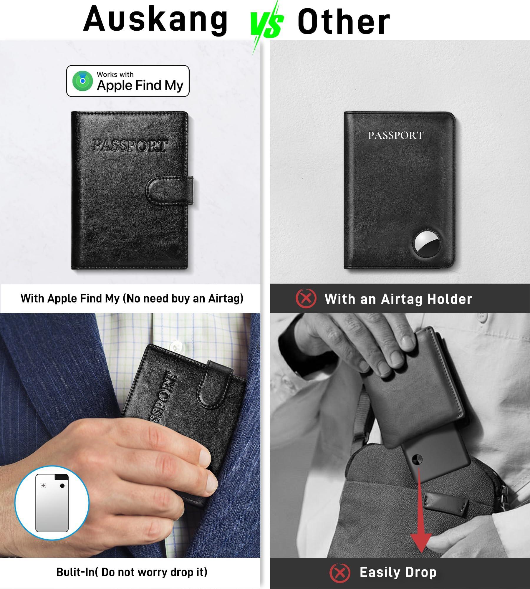 Findwallet™ Passport Holder with Smart Tracker (Black)