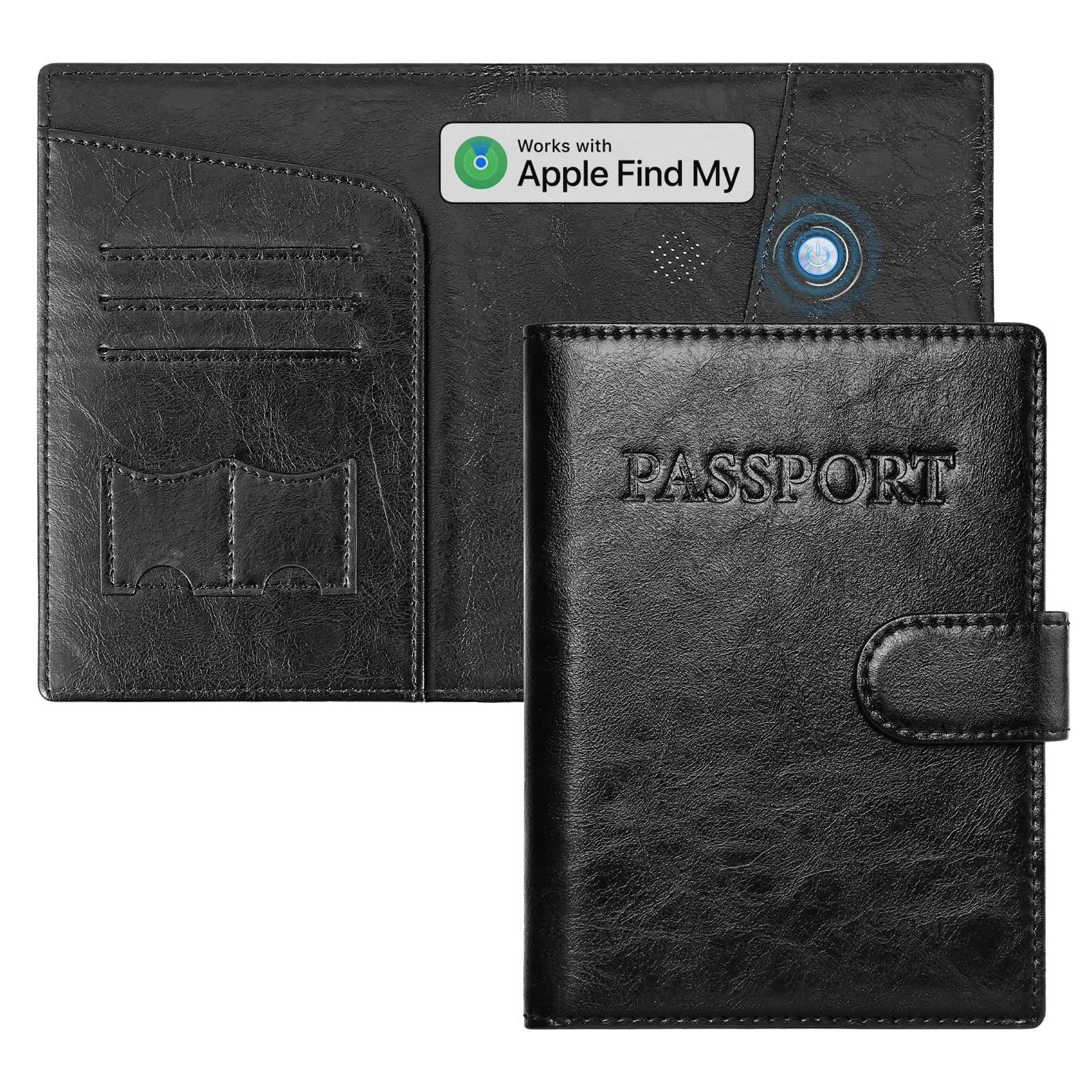 Findwallet™ Passport Holder with Smart Tracker (Black)