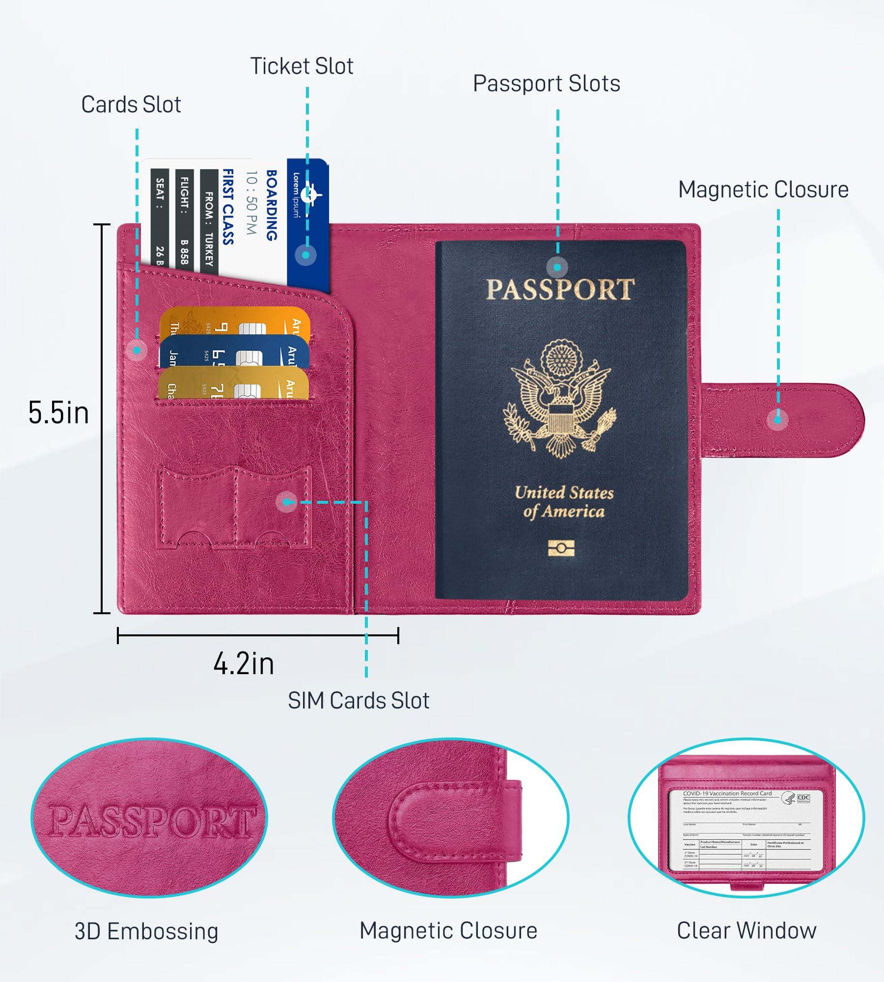 Findwallet™ Passport Holder with Smart Tracker (Pink)