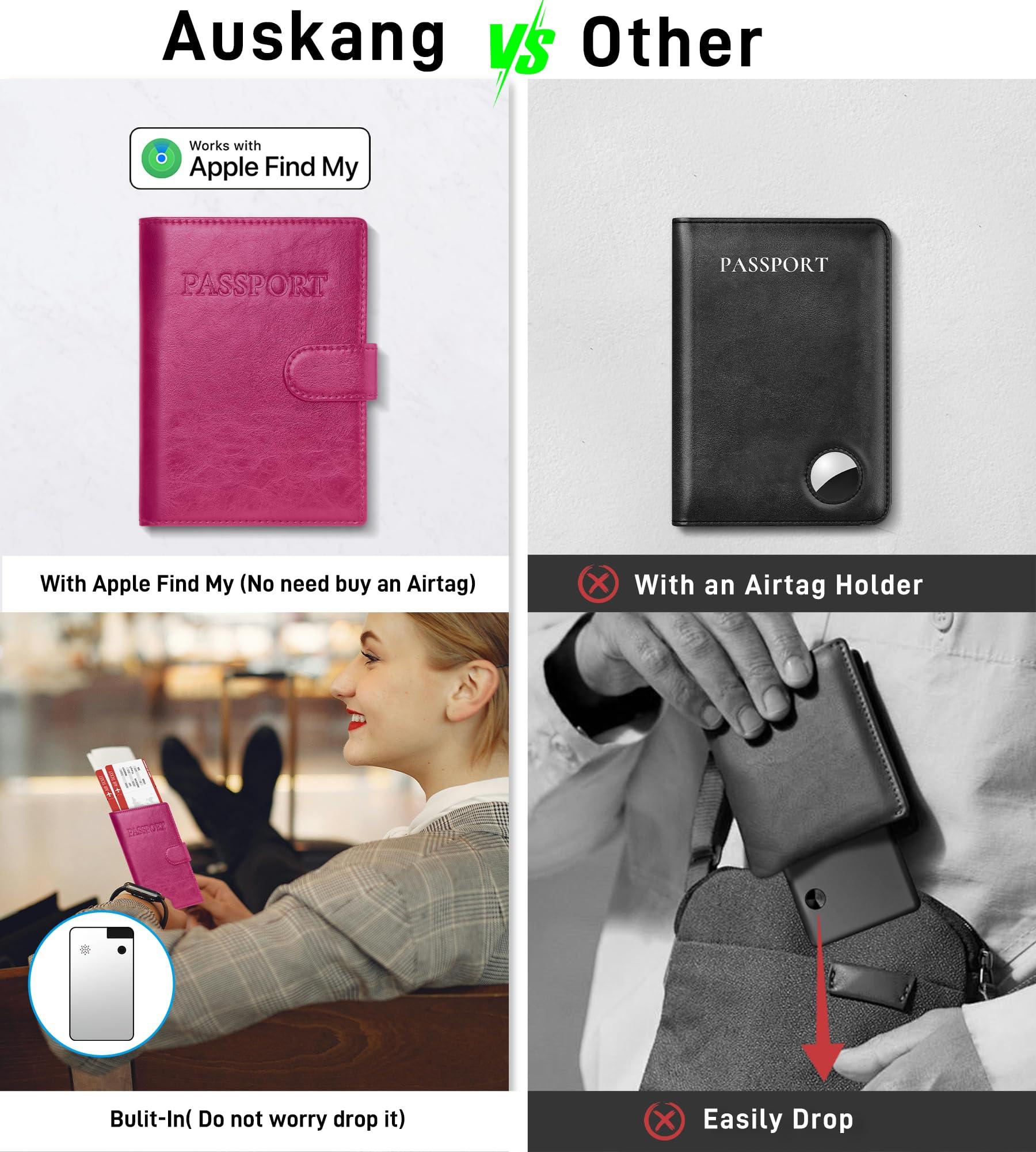 Findwallet™ Passport Holder with Smart Tracker (Pink)