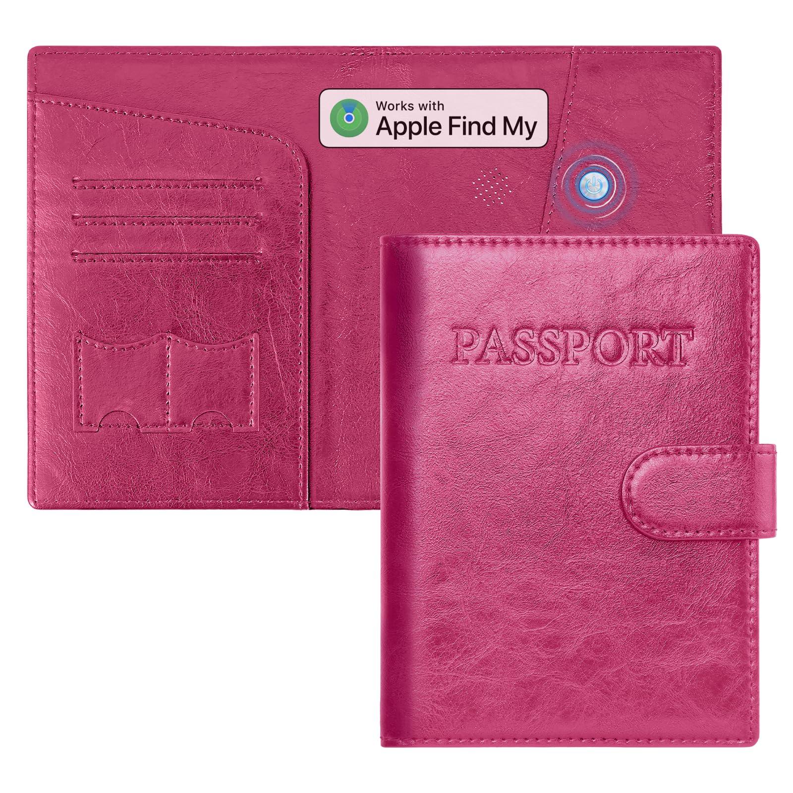 Findwallet™ Passport Holder with Smart Tracker (Pink)