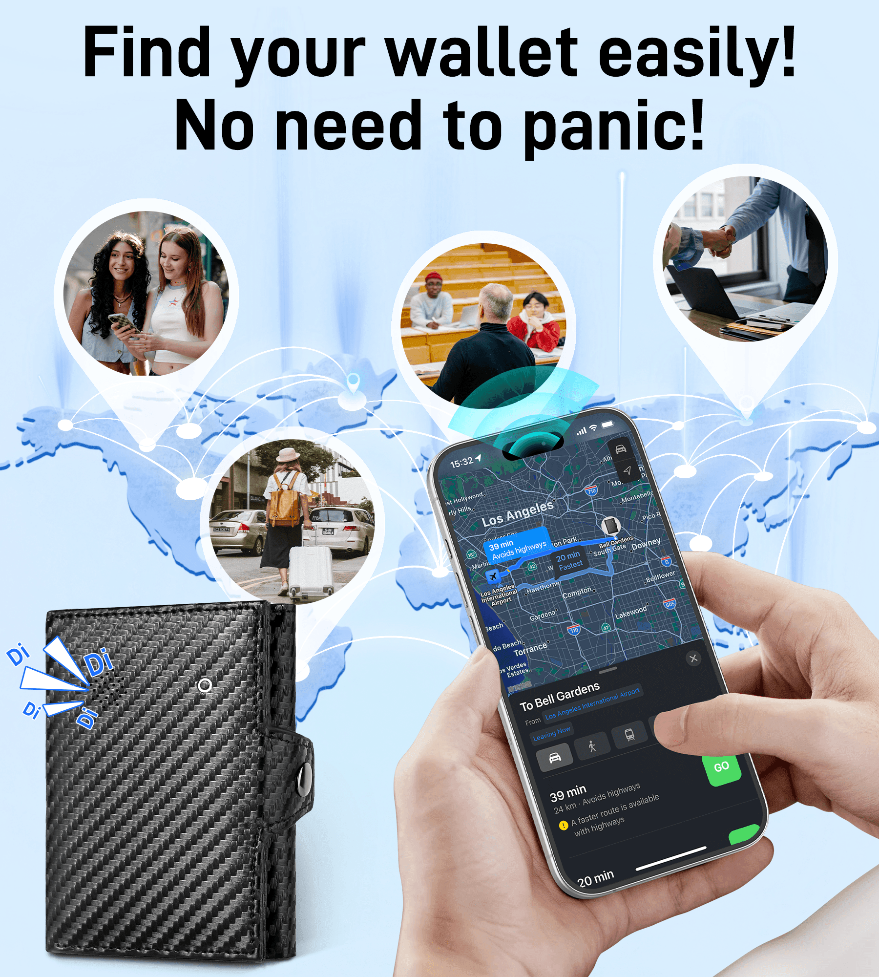 Findwallet™ Trifold Wallet with Smart Tracker