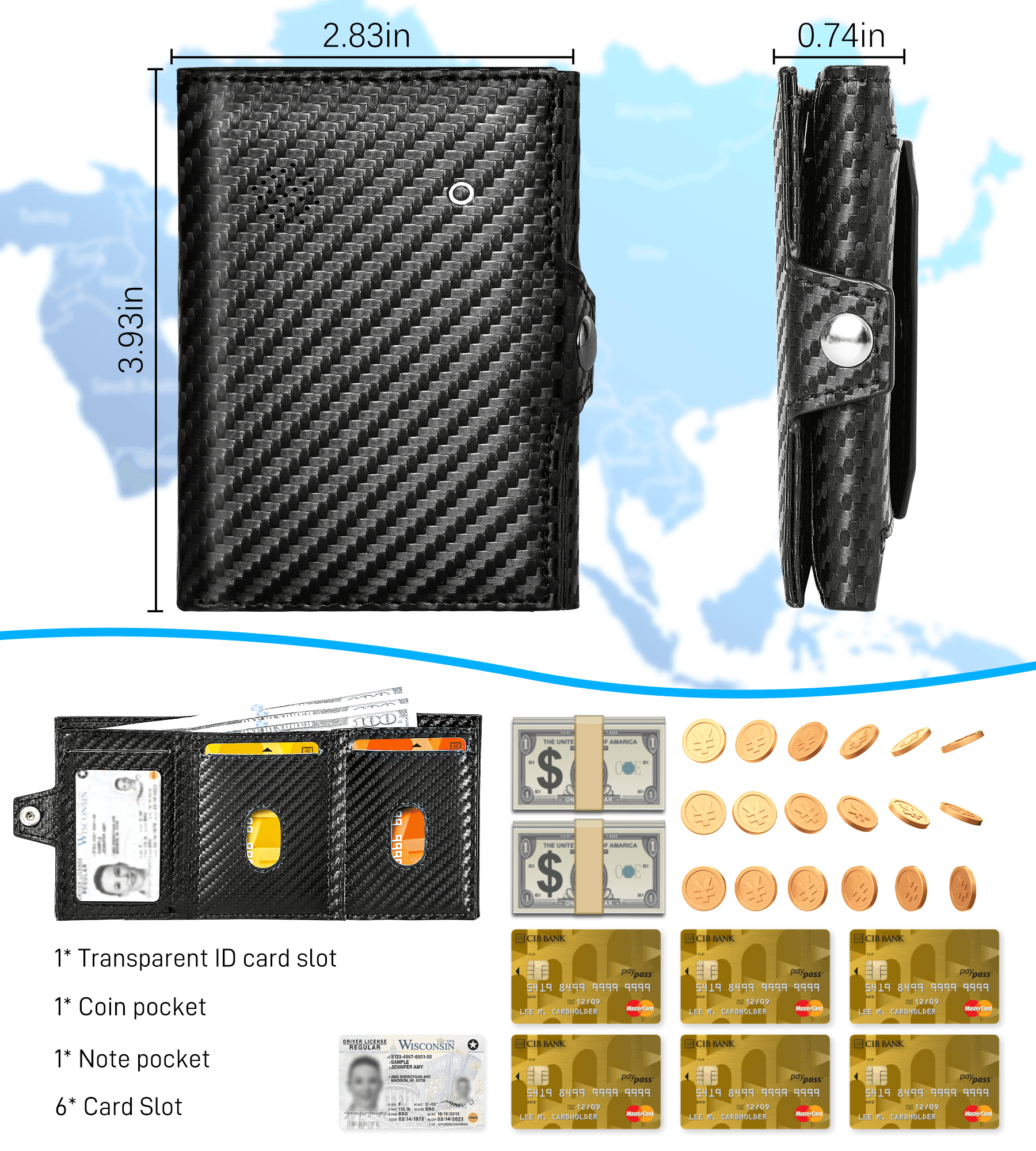 Findwallet™ Trifold Wallet with Smart Tracker
