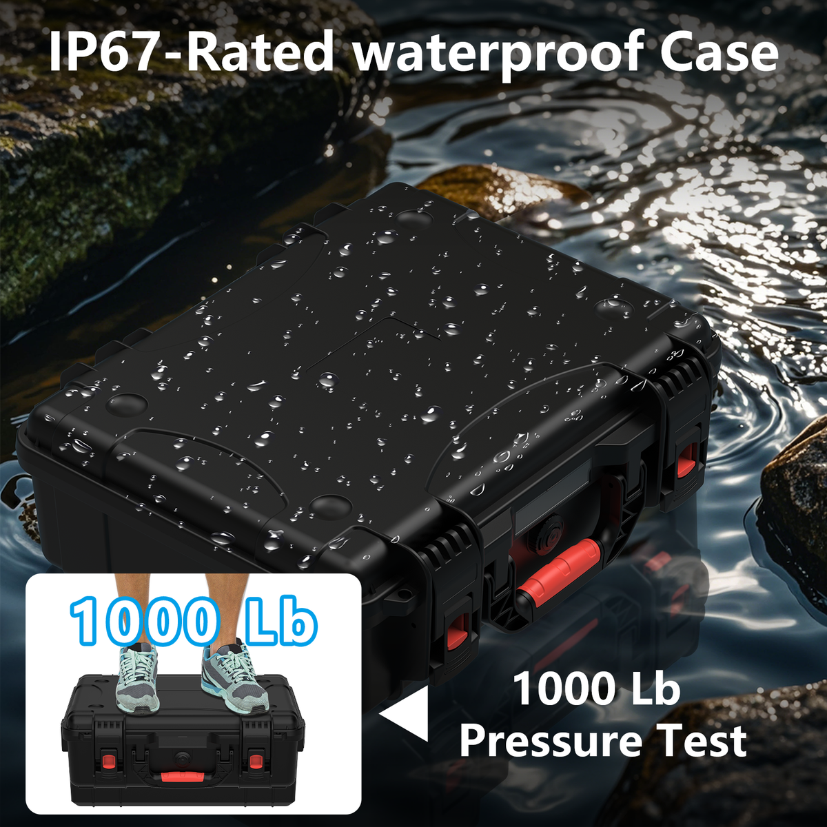 Starlink Mini Waterproof Hard Case with Precision Foam, Shoulder Strap for Travel & Camping