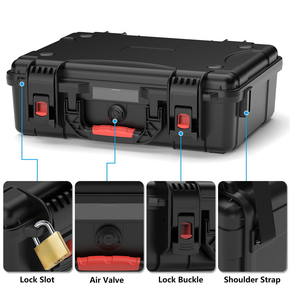 Starlink Mini Waterproof Hard Case with Precision Foam, Shoulder Strap for Travel & Camping