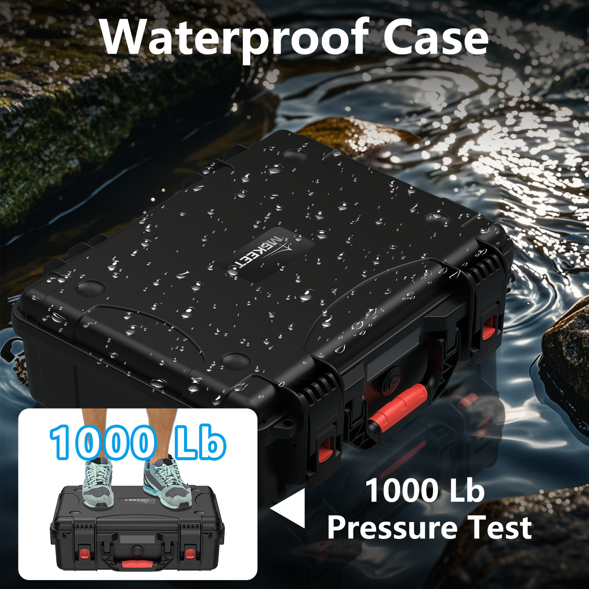 Starlink Mini Waterproof Hard Case with Precision Foam, Shoulder Strap for Travel & Camping