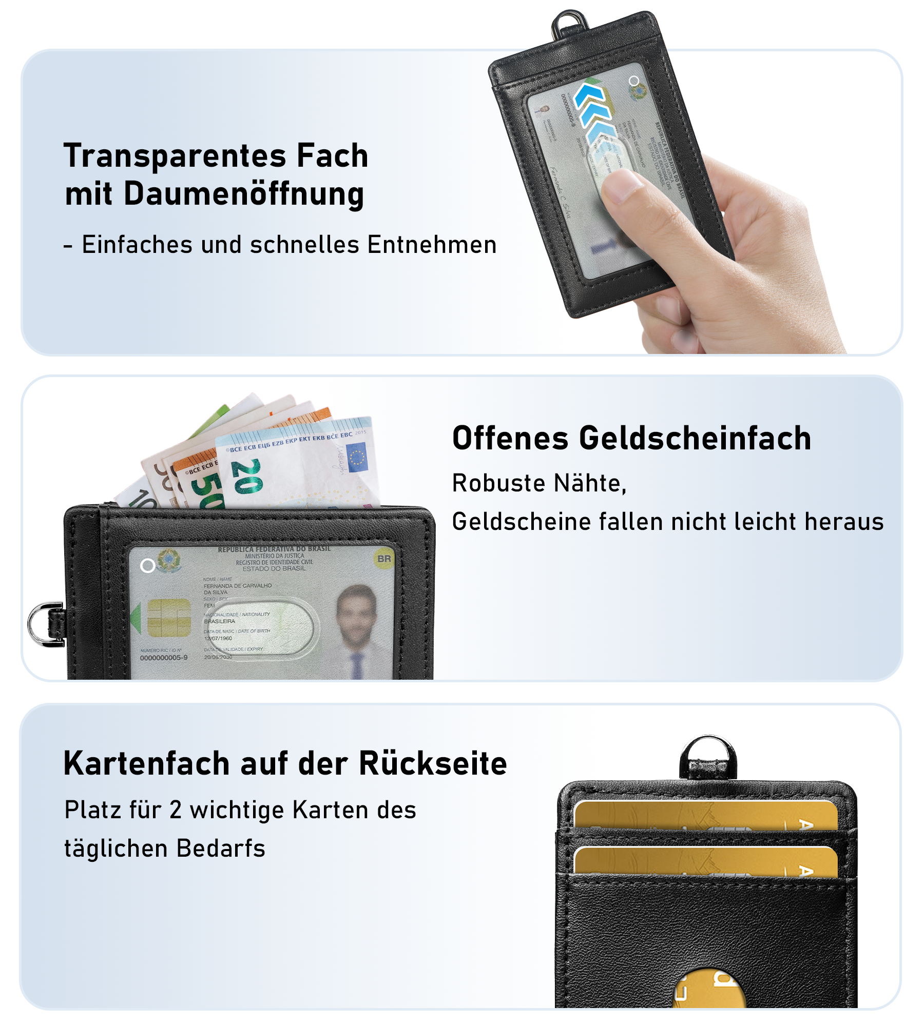 Findwallet™ ID-Kartenhalter mit Smart Tracker (Schwarz)