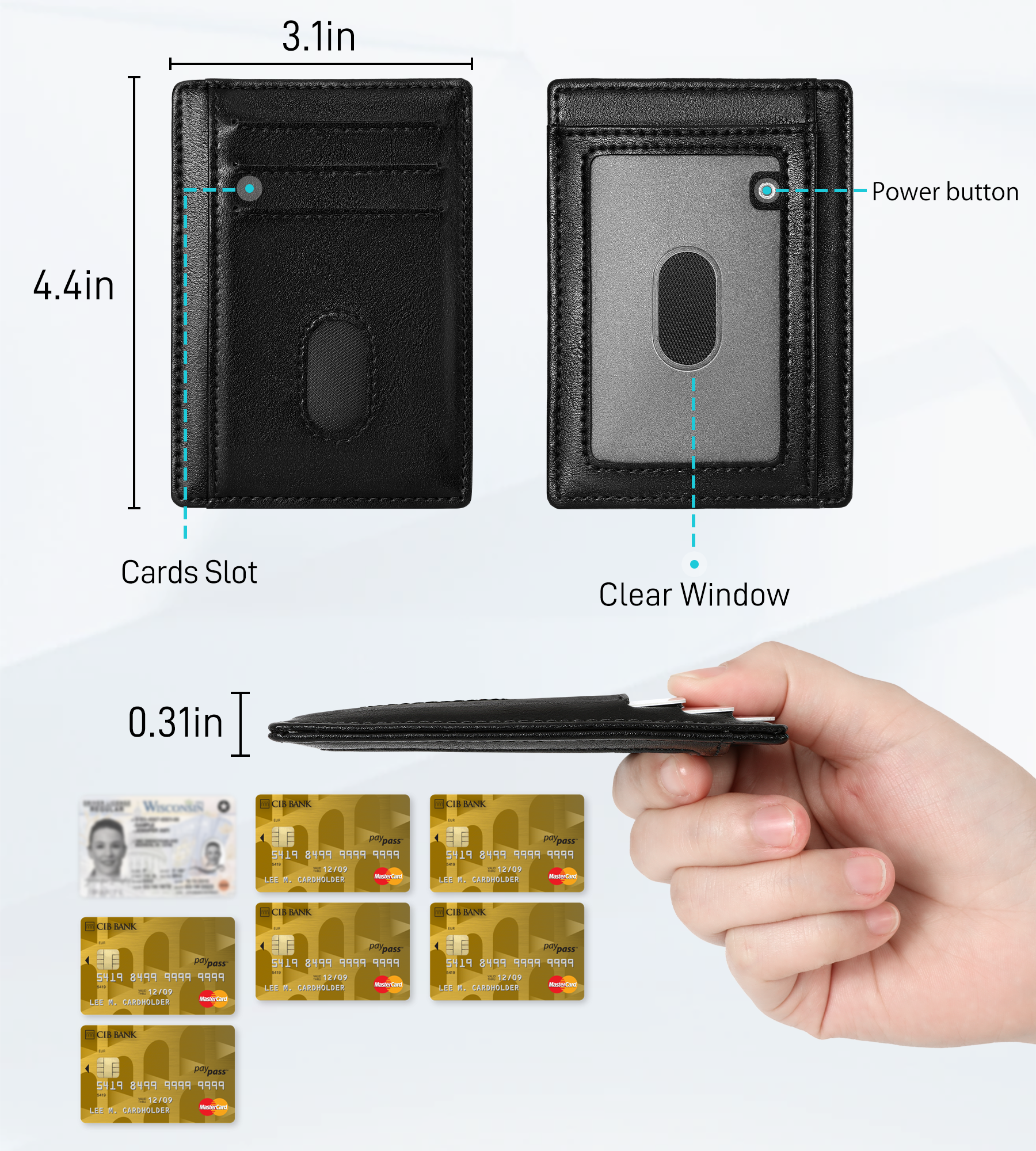 Findwallet™ Card Holder with Smart Tracker (Black)